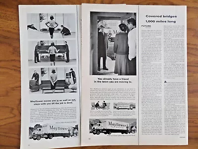 1965 Mayflower Moving Transit Company Ad Lot Of 3 Different Ads • $4