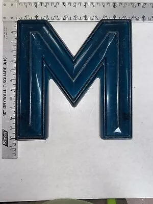 *Rare* Blue Vintage Movie Marquee Theater Letter Graphic Sign 12  “ M “ • $50