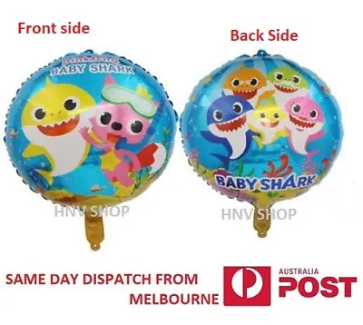 Baby Shark 18 Inch / 45cm Round Foil Balloon Birthday Party Decorate • $3.40