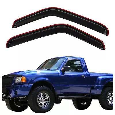 For 93-11 Ford Ranger Regular Cab Window Visor Rain Vent Shade In Channel • $28.55