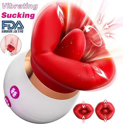 Clit Licking Tongue Sucking Vibrator G-spot Dildo Massager Sex Toys For Women • $20.99