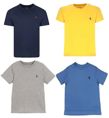 Ralph Lauren Polo Boys Girls T Shirt Top Crew Neck  Short Sleeve Basic T-shirt • £9.99