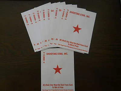 Shooting Star Inc. Targets Red Star Pack Of 10 Classic Carnival Game • $2.99