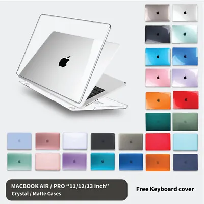 $19.48 • Buy Apple MacBook Hard Case + Keyboard Cover Air 11  12'' 13  Pro 13  15.4  16  Inch