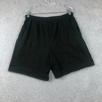 Vintage Russell Athletic Shorts Mens Extra Large XL Black Pro Cotton Outdoor • $13.49