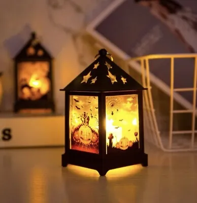 Halloween Lantern Desktop Light / Battery Powered Candle - Gothic Alternative 🦇 • £3.95