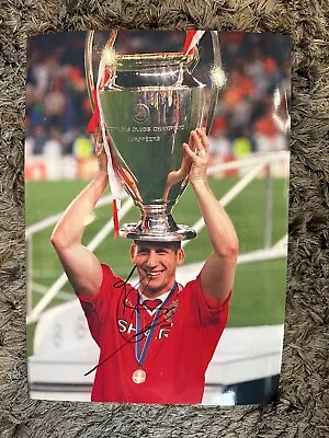 Jaap Stam Signed A4 Photo Manchester United Legend Treble 99 Autograph  • £14.99