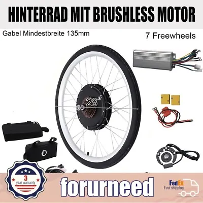 28  Rear Wheel Electric Bicycle Conversion Kit 1000w E Bike Motor Kit 48V SALE • $179.55