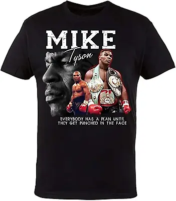 Mike Tyson Boxing T-shirt Black Short Sleeve All Sizes S To 5XL • $16.99