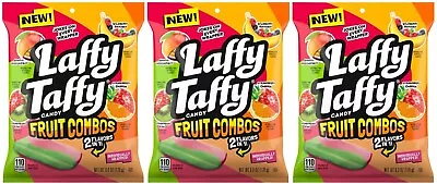 3x Laffy Taffy Fruit Combos 2 In 1 Flavors Individually Wrapped Candy 170g • £13.99