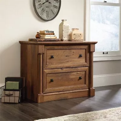 Sauder Palladia Engineered Wood 2-Drawer Lateral File Cabinet In Vintage Oak • $298.22