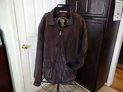 Tommy Bahama  Men's Suede Leather Jacket Brown Size Xl Bomber • $58.42