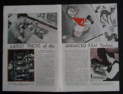 Disney Mickey Mouse 3-D Animation Tricks 1938 Vintage Pictorial • $19.89