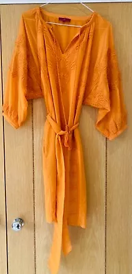 Matthew Williamson Butterfly Saffron Sunshine Orange Kaftan Dress • £11