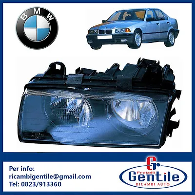 BMW Serie 3 E36 Headlamp H7/H7 Vers. Zkw Pred. Reg. Electric Left • $171.01