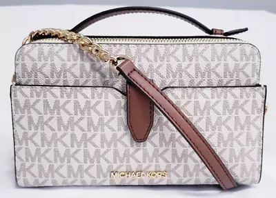 Michael Kors Medium Logo Smartphone Crossbody Bag Vanilla NWT • $145