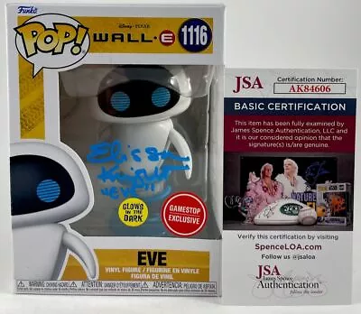 Elissa Knight Signed Disney Pixar WALL-E Eve GITD Exclusive Funko POP! JSA COA • £144.52