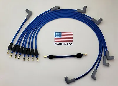 FORD FLATHEAD 239 255 1949-1953  8mm BLUE SPIRAL CORE SPARK PLUG WIRES USA MADE • $52.94