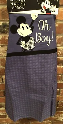 Disney Mickey Oh Boy Apron Adult Blue New • $21.25