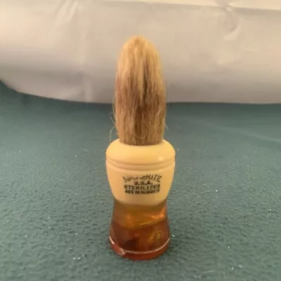 Vintage Made Rite Shaving Brush Pure Badger Hair With Clear Amber Handle • $14.95