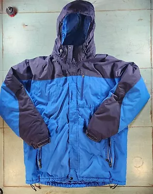 LL Bean Jacket Mens XL Blue 3 In 1 Primaloft Coat Waterproof Pockets • $45