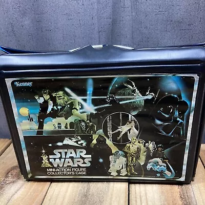 Vtg Star Wars Mini Action Figure Collectors Case W/ Trays 1977 Kenner Damage • $26