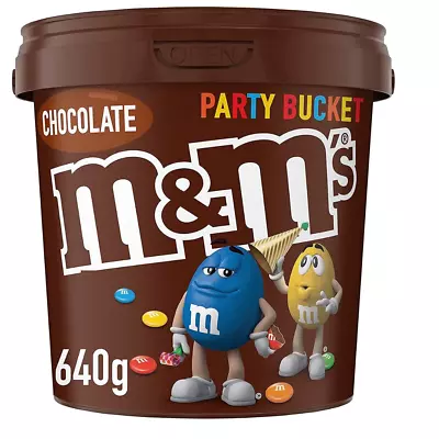2X M&M's Milk Chocolate Party Size Bucket (640g)  Free Shipping • $27.75