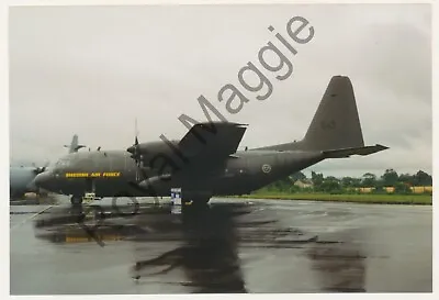 Colour Print Of Swedish AF C130H Hercules 84005 At RAF Fairford In 1993 • £0.65