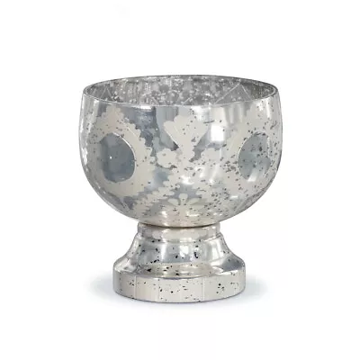 Park Hill Collection Etched Mercury Glass Peacock Compote • $32.09