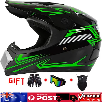 Motorcross Motorcycle Helmet Dirt Bike ATV Off Road MTB Racing Full Face Helmet • $69.59