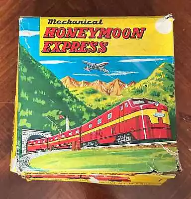 VINTAGE MARX TOYS  HONEYMOON EXPRESS  WIND UP TRAIN WITH BOX - Free Shipping • $30