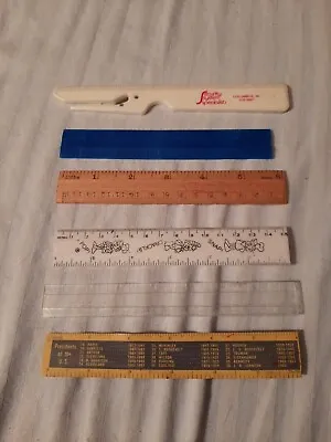 6 Inch Ruler [Lot Of 5] Plus SECURITY SYSTEM COLUMBUS INDIANA  Letter Opener • $9.99