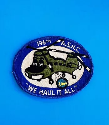 196th WE HAUL IT Vietnam Flippers Patch Assault Support Helicopter Company 1970 • $19.99