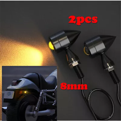 2x 12V CNC Amber Motocycle Mini LED Classical Turn Signal Light Indicators Lamps • $15.56