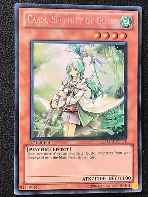 Caam Serenity Of Gusto HA05-EN041 Secret Rare 1st Edition • $15.99