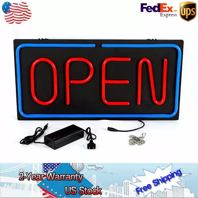 Neon Open LED Light Up Sign Wall Display Retail Shop Bar Pub Hanging Window NEW • $45