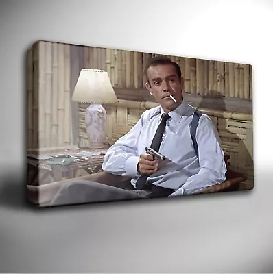 SEAN CONNERY James Bond 007 - Giclee Wall Art CANVAS Print *Choose Your Size • £34.99