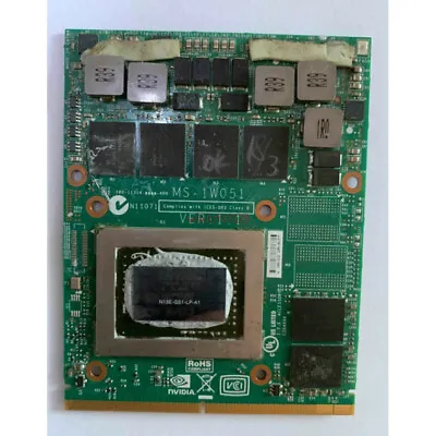 For MSI NVIDIA GTX 570M 1.5GB DDR5 N12E-GT-A1 MS-1W051 VER:1.1 VIDEO CARD • $104.49