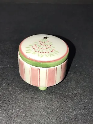 Rare Vintage Mud Pie Ceramics Between Friends Christmas Tree Trinket/Ring Box • $15.80