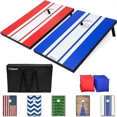 GoSports Classic Outdoor Cornhole Game Set 8 Bean Bags 4' X 2' With Travel Case • $57.99