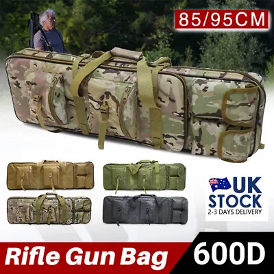 95cm/37  TACTICAL RIFLE CASE Air Gun Airsoft Padded Slip Bag Strap Backpack UK • £17.99