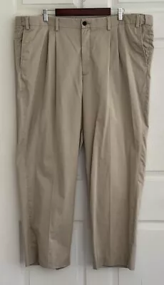 Eddie Bauer 44 X 30 Khaki Comfort Expandable Stretched Elastic Waist Pants Chino • $19.95