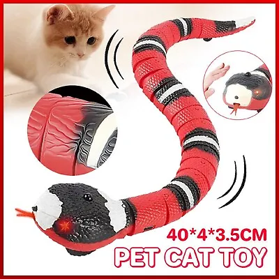 Electric Pet Cat Toy Smart Sensing Snake Toys USB Interactive Toy Rattlesnake • $30.99