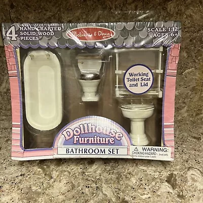 Melissa & Doug Dollhouse Furniture 4 Piece Bathroom Set #2584 New/Sealed • $36.99