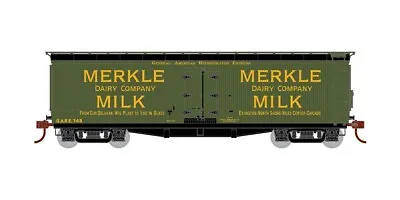 N-Gauge - Athearn - Merkle 40' Wood Milk Car #742 • $29.99