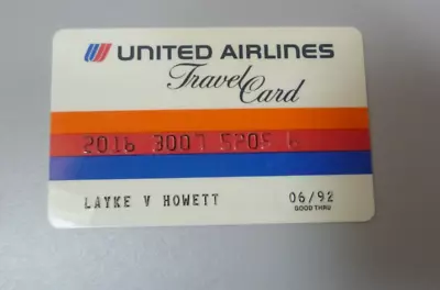 Vintage United Airlines Travel Card Credit Card • $7.99