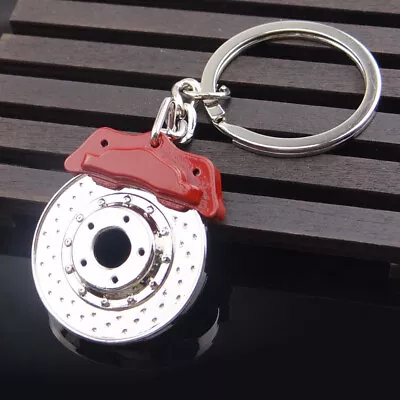 1× 3D Red Metal Brake Disc Model Creative Car Auto Keychain Keyfob Keyring Gift • $7.12