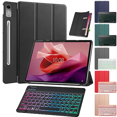 For Lenovo Tab P12/Xiaoxin Pad Pro 12.7'' 2023 Keyboard Leather Smart Cover Case • £14.45