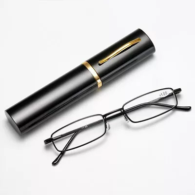 Slim Mini Reading Glasses Pocket Retro Readers With Case 1.0 1.5 2.0 2.5 3.0 4.0 • $6.55