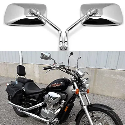 Chrome Motorcycle Mirrors For Honda Shadow Spirit 750 1100 VLX600 VT600C VTX1100 • $25.45